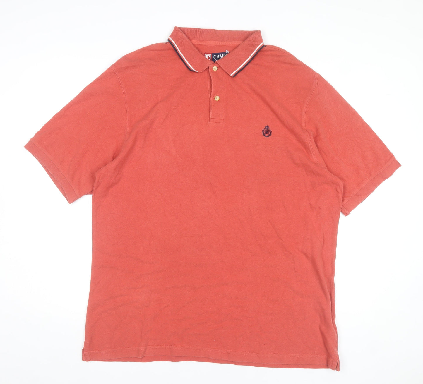 Chaps Men Red XL Cotton Polo Shirt Short Sleeve Classic Casual