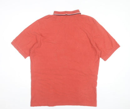Chaps Men Red XL Cotton Polo Shirt Short Sleeve Classic Casual