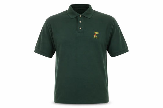 Fruit of the Loom Men’s Green Polo Shirt XL Embroidered Casual
