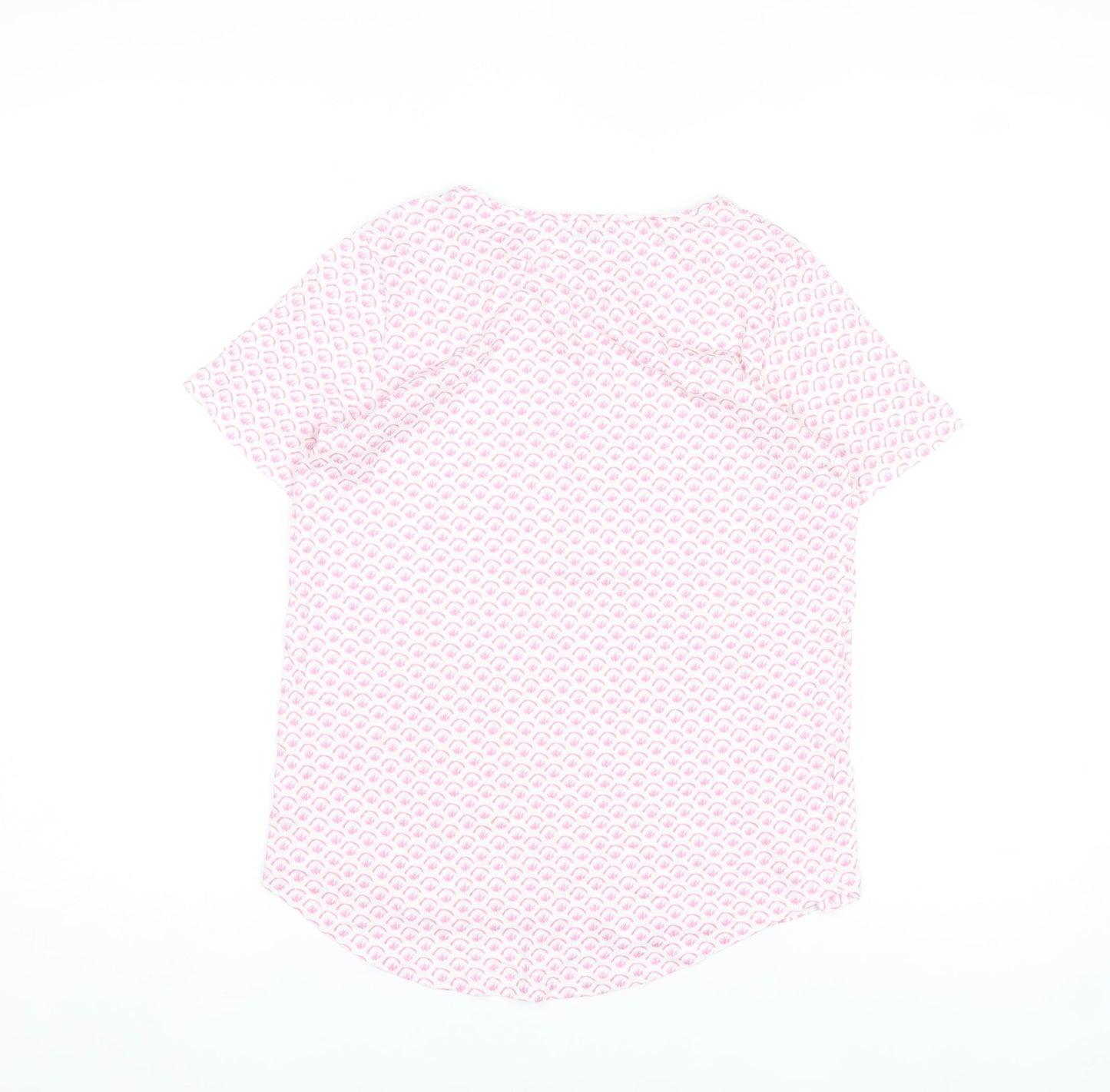 Bella di Notte Womens Pink Geometric Jersey T-Shirt Size 10