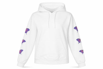 PrettyLittleThing Women’s White Butterfly Hoodie Small Pullover