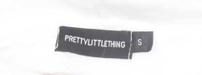 PrettyLittleThing Women’s White Butterfly Hoodie Small Pullover