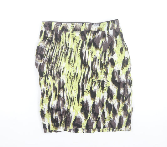 Marks and Spencer Women’s Multicoloured Linen Pencil Skirt UK 10