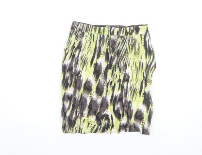 Marks and Spencer Women’s Multicoloured Linen Pencil Skirt UK 10