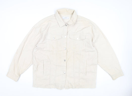 Reserved Womens Beige Corduroy Jacket XL Casual Buttoned