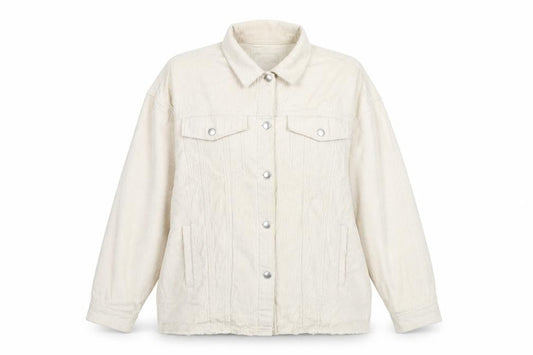 Reserved Womens Beige Corduroy Jacket XL Casual Buttoned