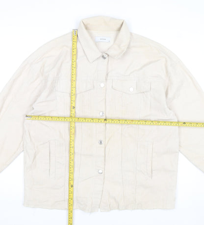 Reserved Womens Beige Corduroy Jacket XL Casual Buttoned