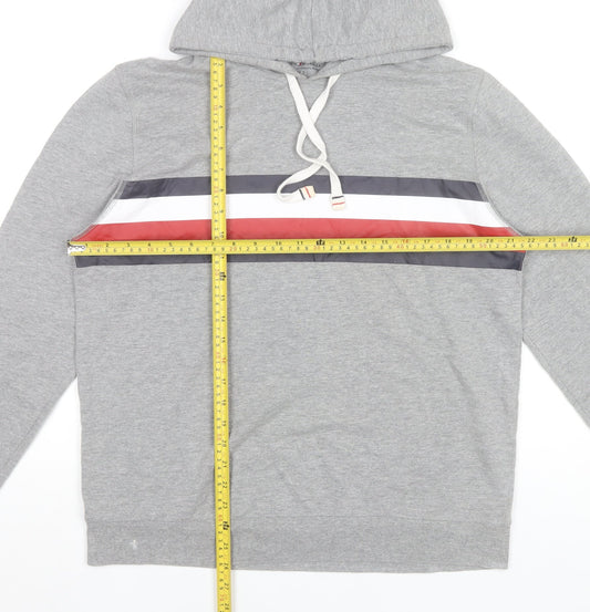 Tommy Hilfiger Men’s Grey Hoodie Pullover Medium Regular Fit