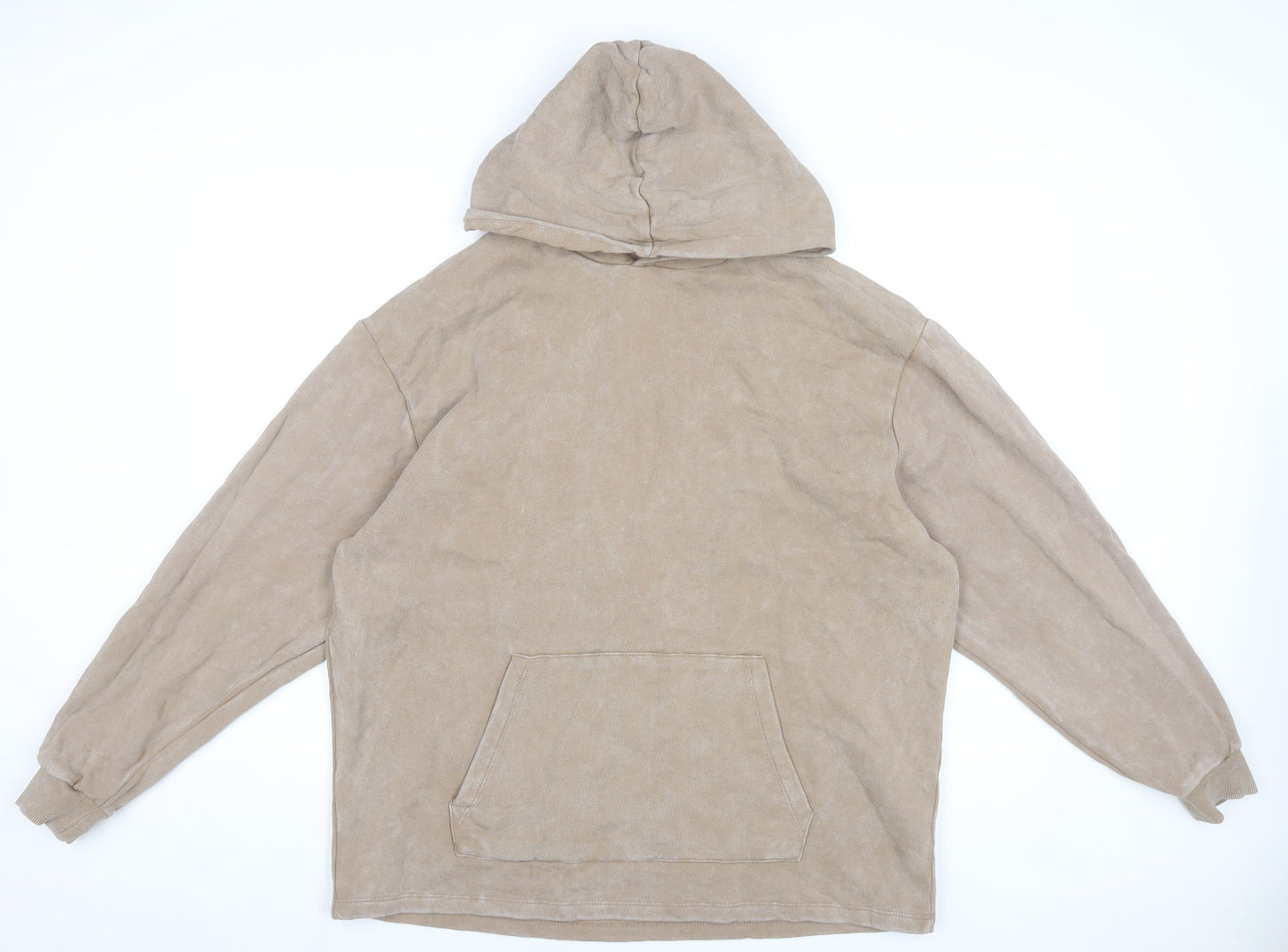 ASOS DESIGN Men’s Beige Pullover Hoodie Size S Regular Fit