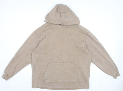 ASOS DESIGN Men’s Beige Pullover Hoodie Size S Regular Fit