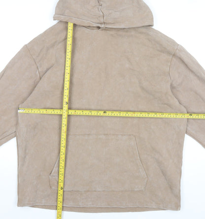 ASOS DESIGN Men’s Beige Pullover Hoodie Size S Regular Fit