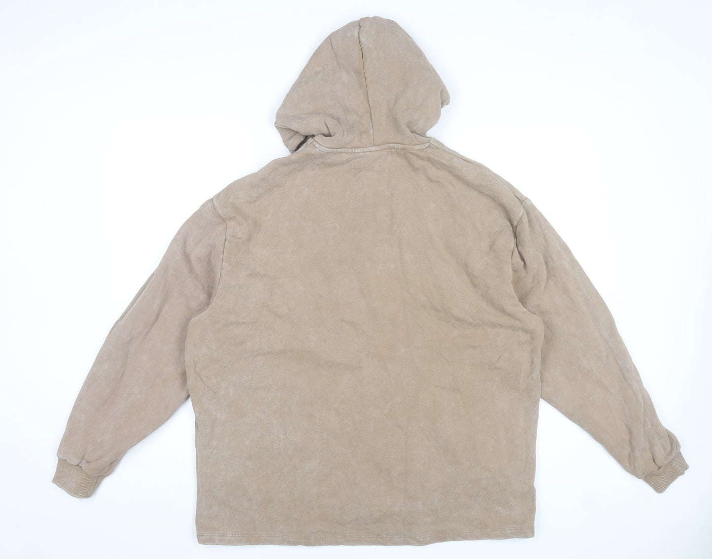 ASOS DESIGN Men’s Beige Pullover Hoodie Size S Regular Fit