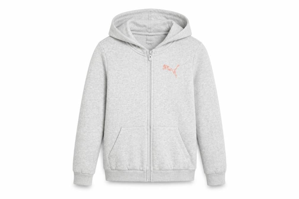 Boys UK Size 11-12 Years PUMA Grey Full Zip Hoodie
