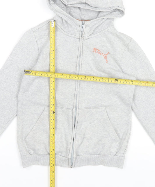 Boys UK Size 11-12 Years PUMA Grey Full Zip Hoodie