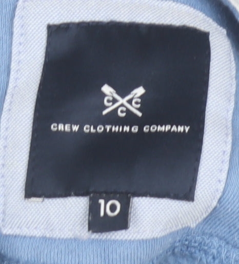 Crew Clothing Women’s Blue Floral Henley Sweatshirt Size 10