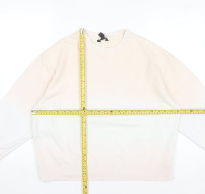 New Look Women’s Ivory Pullover Sweatshirt Size S Cotton Blend
