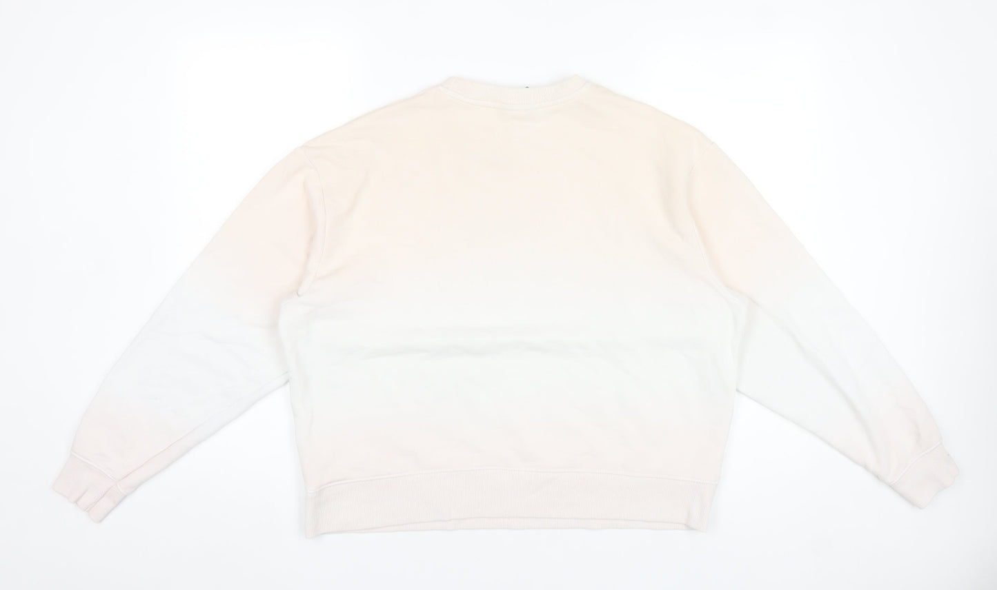 New Look Women’s Ivory Pullover Sweatshirt Size S Cotton Blend