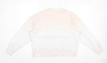New Look Women’s Ivory Pullover Sweatshirt Size S Cotton Blend