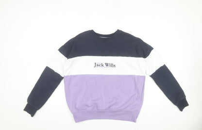 Womens UK Size 10 Jack Wills Multicoloured Pullover Sweatshirt