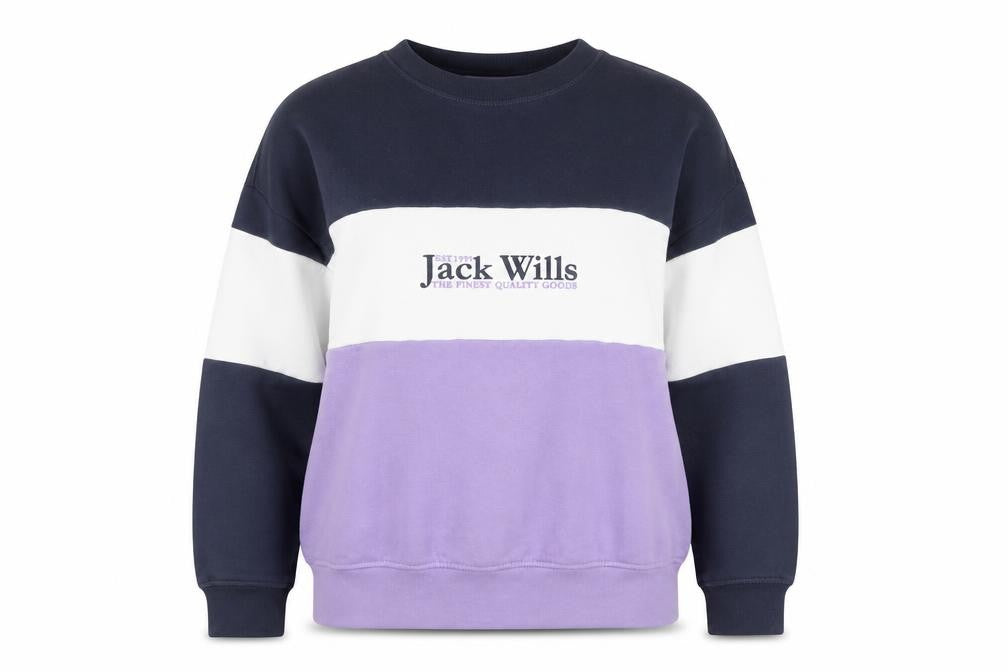 Womens UK Size 10 Jack Wills Multicoloured Pullover Sweatshirt
