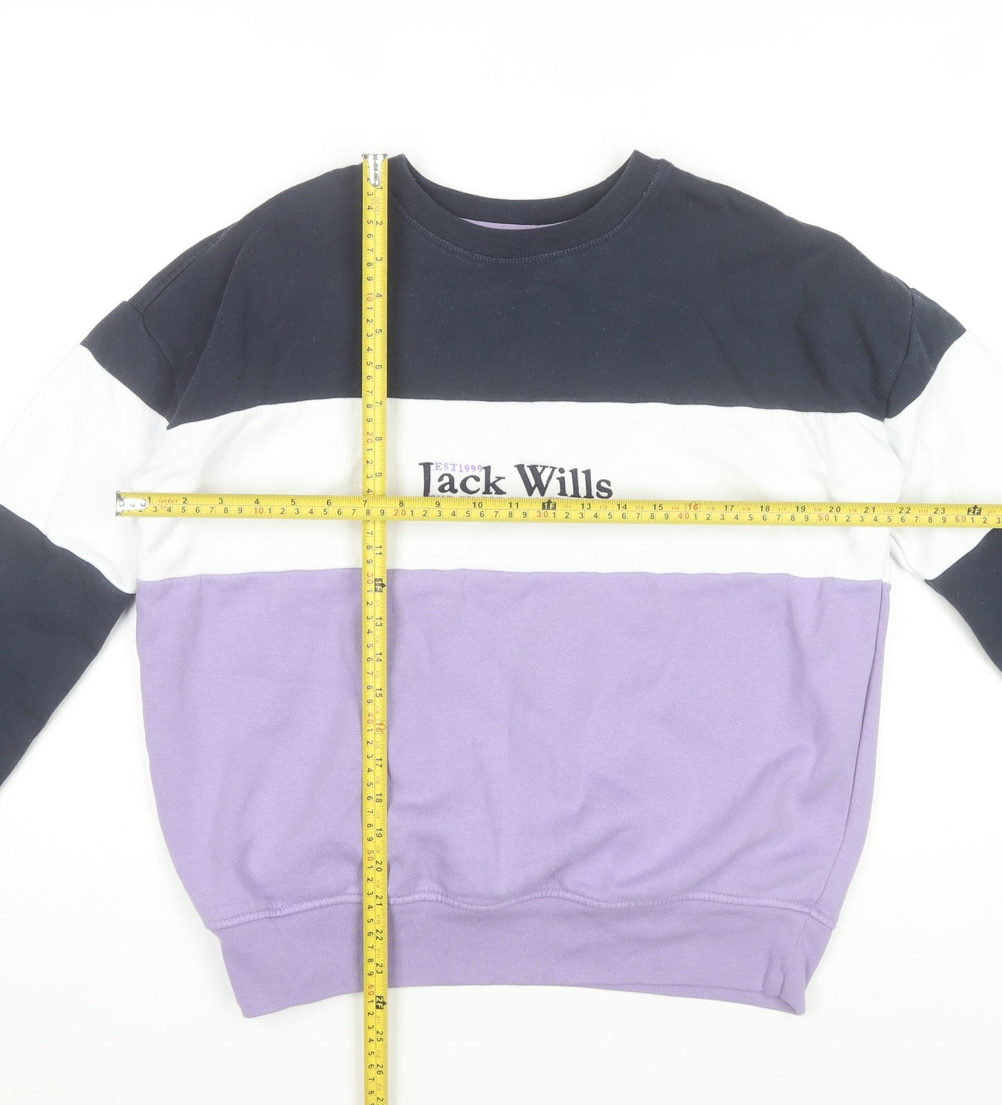 Womens UK Size 10 Jack Wills Multicoloured Pullover Sweatshirt