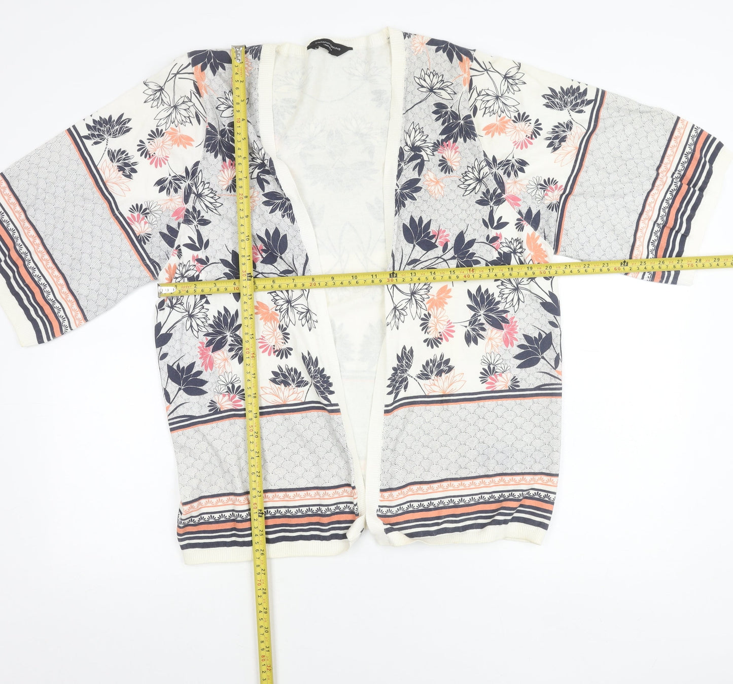 Dorothy Perkins Women’s Multicoloured Floral 3/4 Sleeve Cardigan L