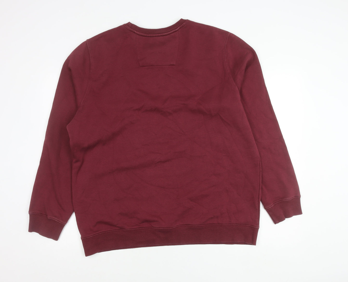 F&F Unisex Adults Red XL 44-46" Pullover Sweatshirt Crew Neck Long Sleeve