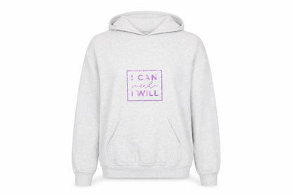 Front view of Gildan unisex adults grey pullover hoodie m graphic print