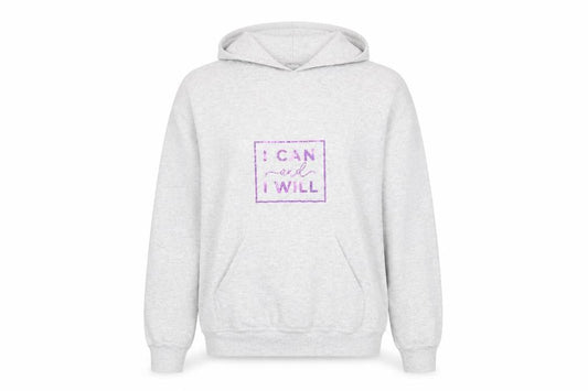 Front view of Gildan unisex adults grey pullover hoodie m graphic print