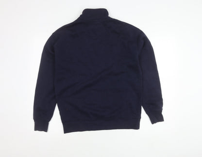 Primark Women’s Navy XS Sweatshirt 1/4 Zip New York Graphic