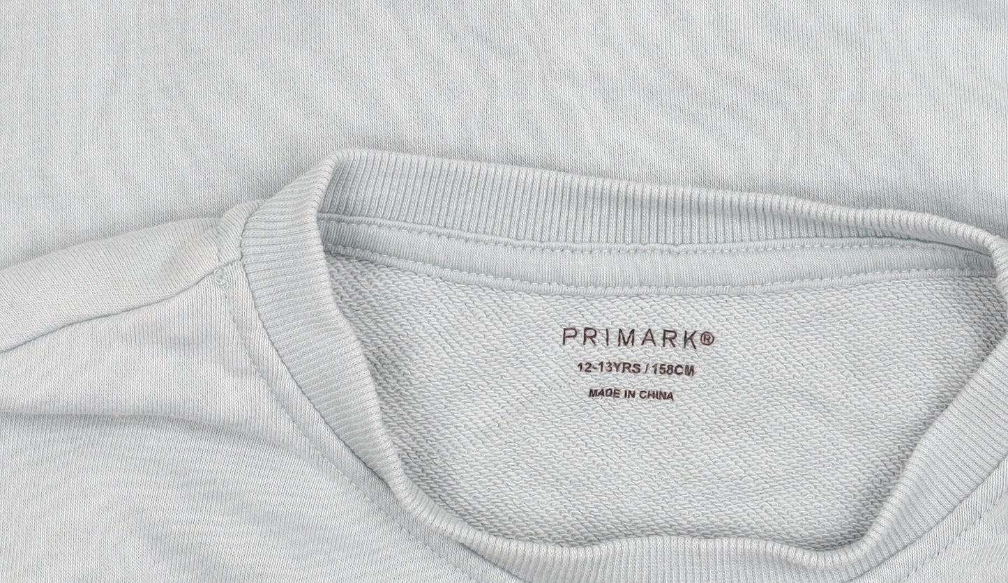 Primark Girls Blue Los Angeles Pullover Sweatshirt 12-13Y Crew Neck