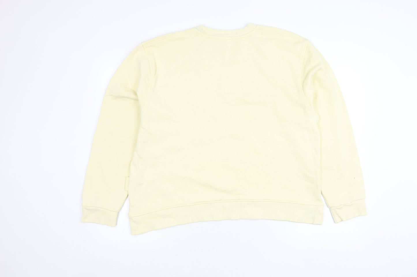 Zara Women Ivory Crew Neck Long Sleeve Pullover Sweatshirt Size L
