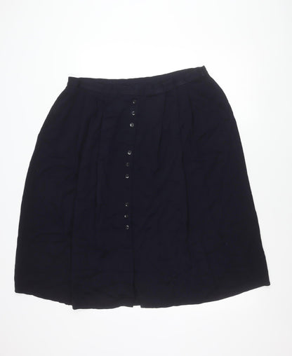Marks & Spencer Women’s Dark Navy Viscose Knee Length Skirt UK 20