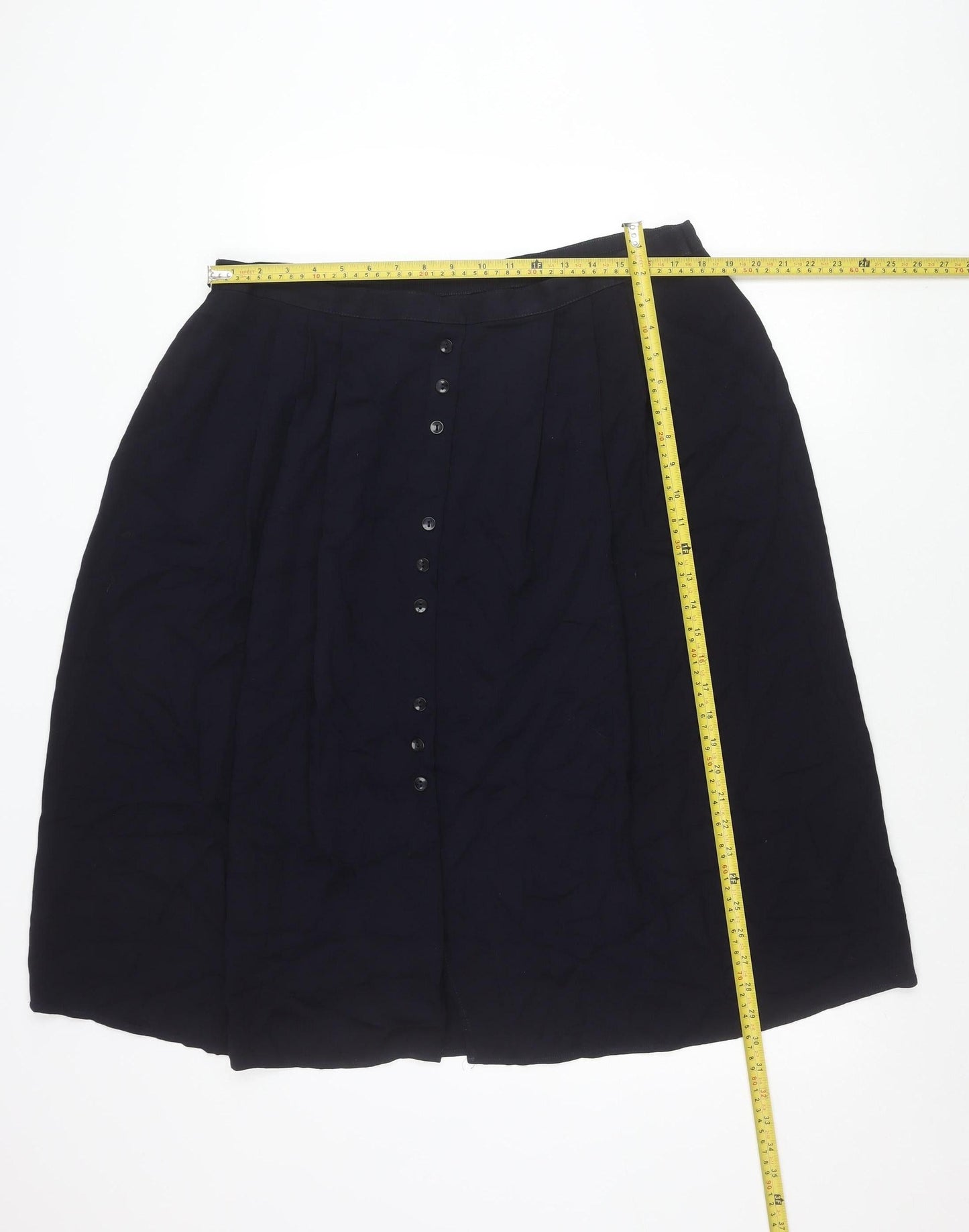 Marks & Spencer Women’s Dark Navy Viscose Knee Length Skirt UK 20