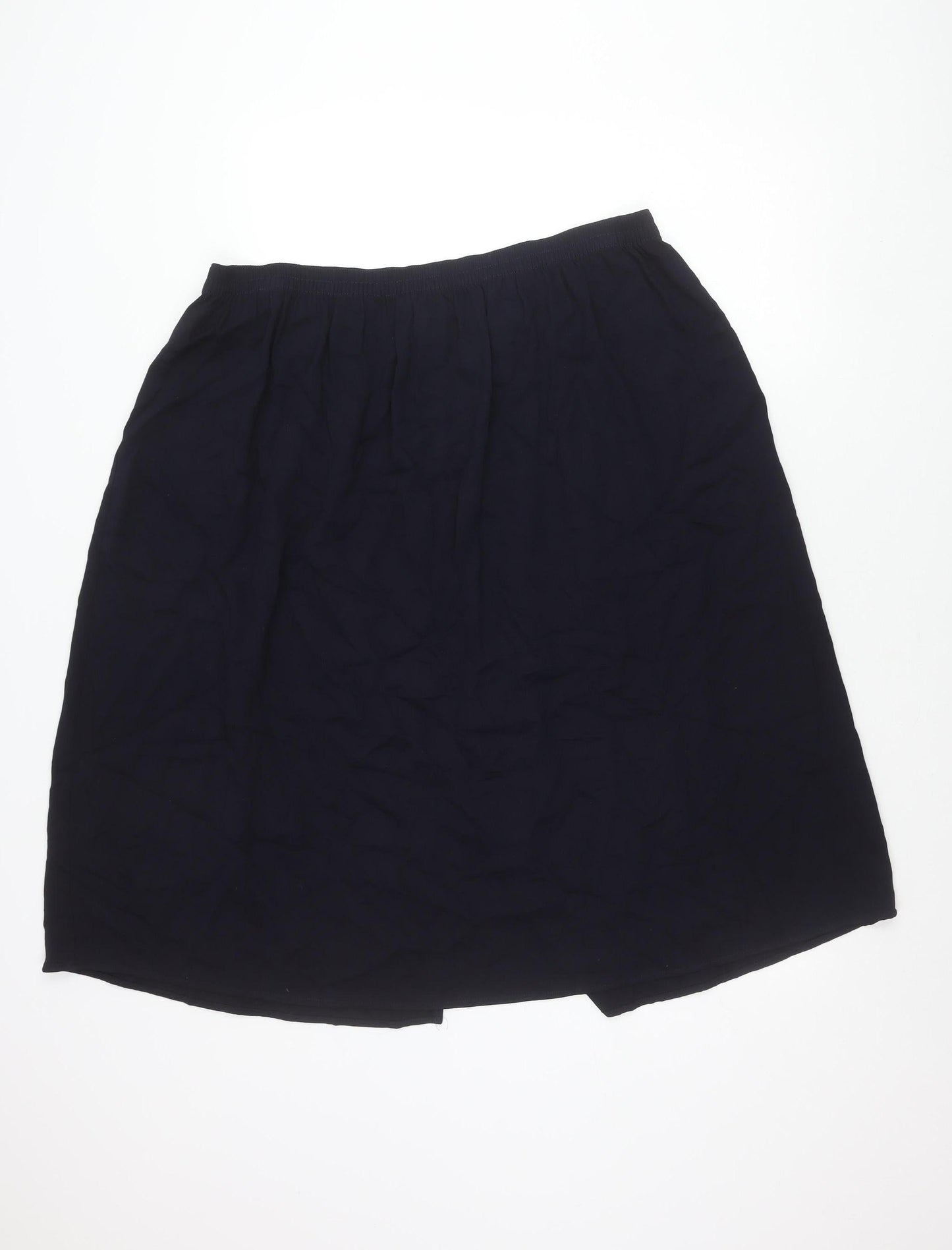 Marks & Spencer Women’s Dark Navy Viscose Knee Length Skirt UK 20