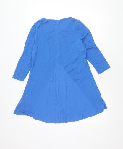 Marks and Spencer Women’s Blue Tunic Blouse UK 10 Viscose Stretch