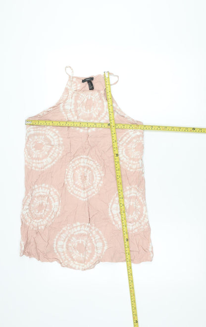 Forever 21 Womens Pink Tie Dye Slip Dress Size M Sleeveless Boho Summer