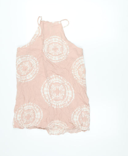 Forever 21 Womens Pink Tie Dye Slip Dress Size M Sleeveless Boho Summer
