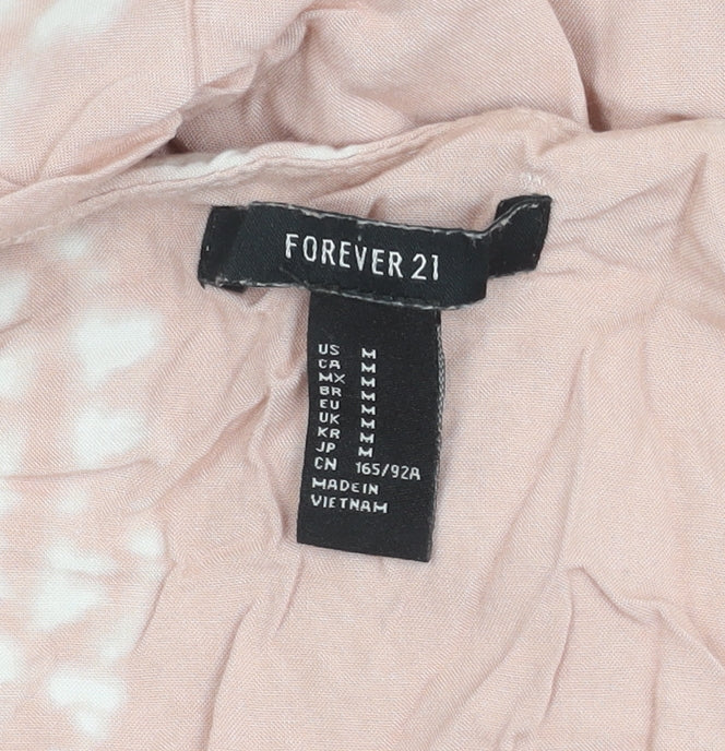 Forever 21 Womens Pink Tie Dye Slip Dress Size M Sleeveless Boho Summer