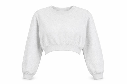 Zara Women Grey Cotton Blend Pullover Sweatshirt Size S