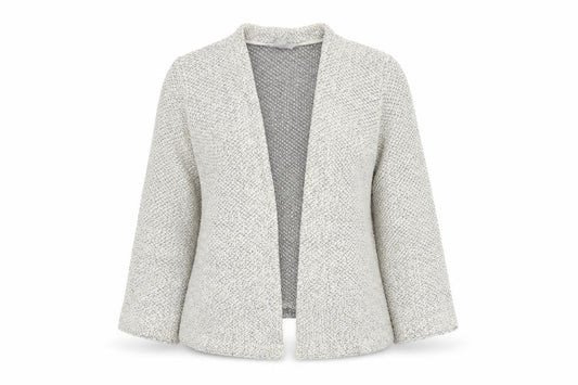 H&M Women’s Grey Knit Open Cardigan XS 3/4 Sleeve Casual Classic