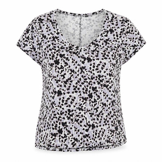Bonmarché Women’s Multicoloured Animal Print V-Neck T-Shirt Size 20
