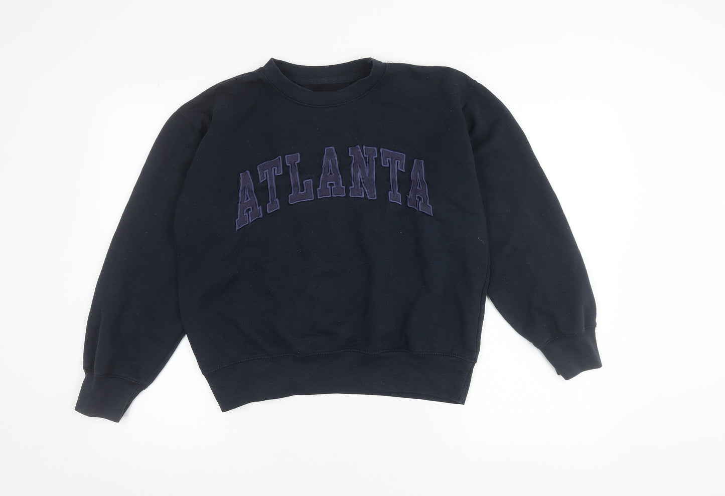 New York Popular Womens Black Small Pullover Sweatshirt Atlanta Logo