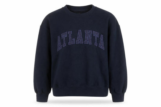 New York Popular Womens Black Small Pullover Sweatshirt Atlanta Logo