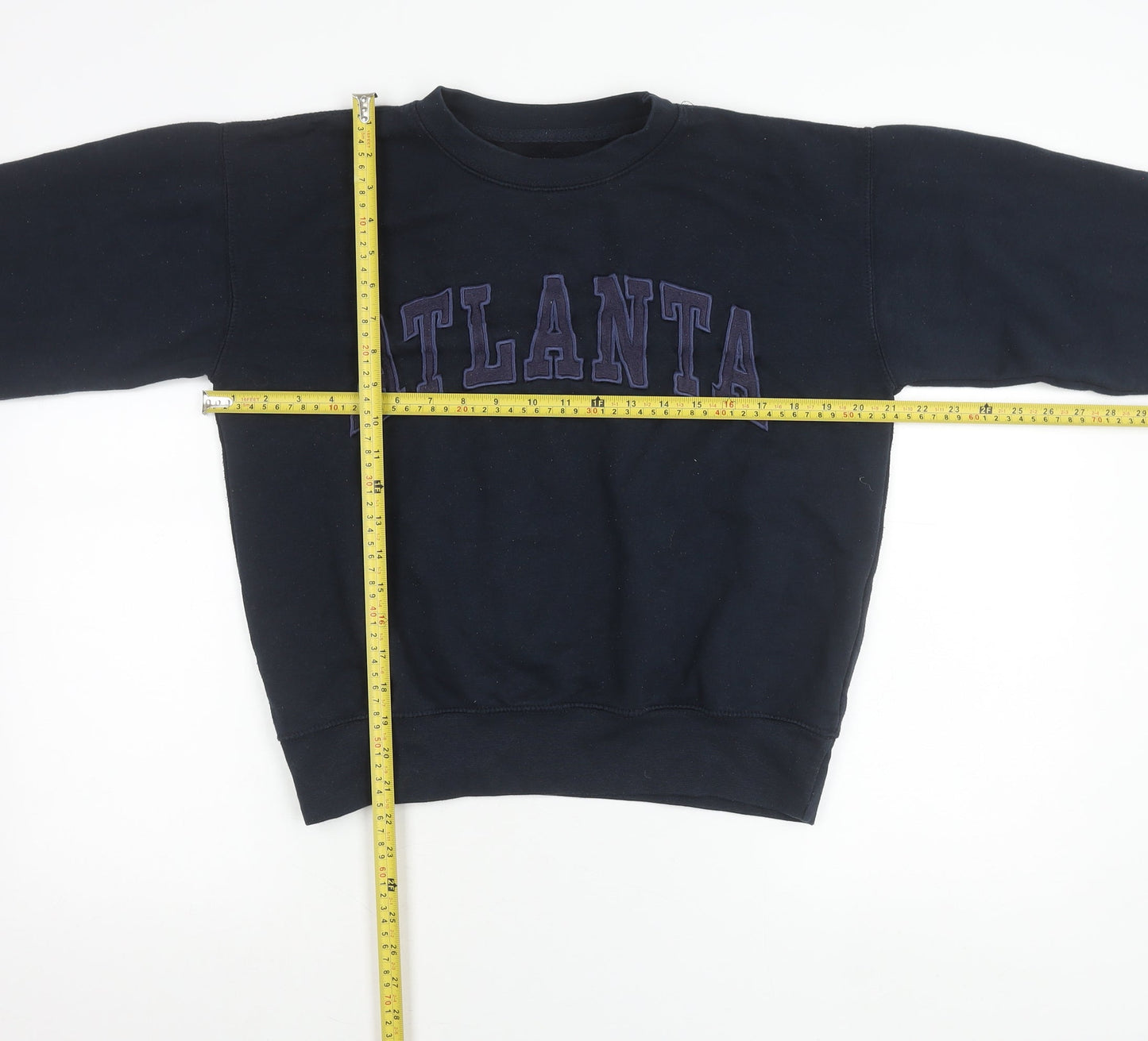 New York Popular Womens Black Small Pullover Sweatshirt Atlanta Logo