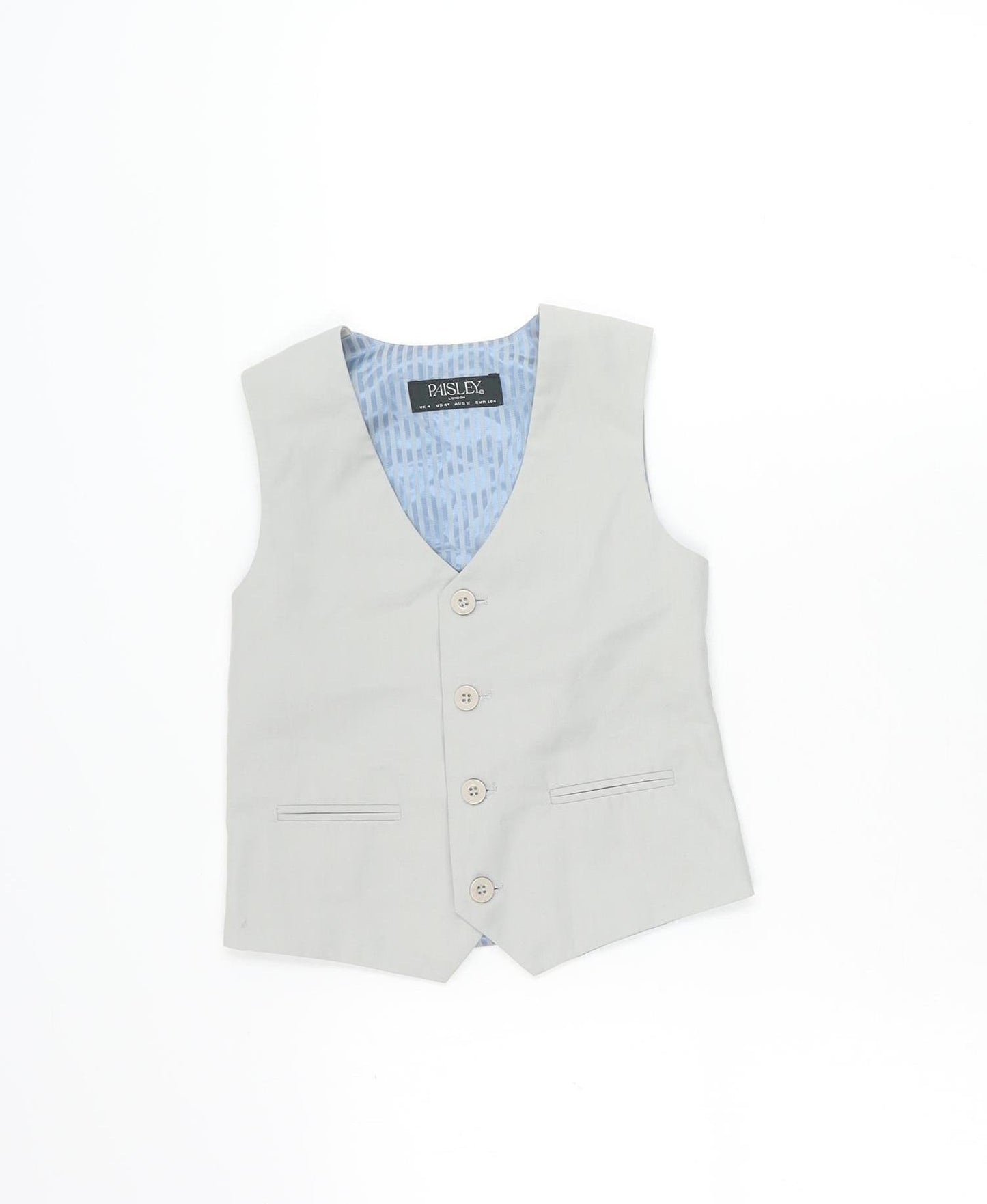 Paisley London Boys Beige Waistcoat 4 Years Formal Wedding Suit Vest