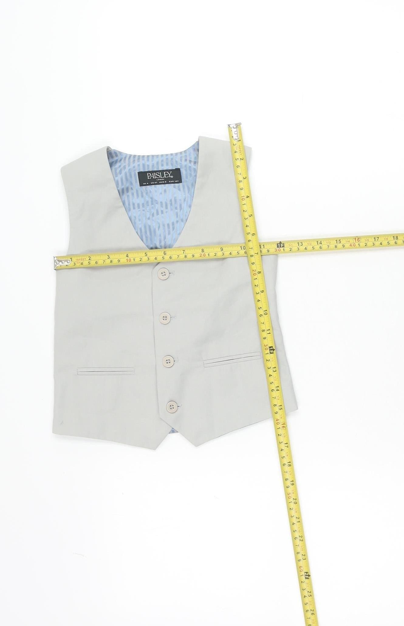 Paisley London Boys Beige Waistcoat 4 Years Formal Wedding Suit Vest