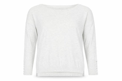 Zara Women Grey Knit Pullover Jumper Small Boat Neck Long Sleeve