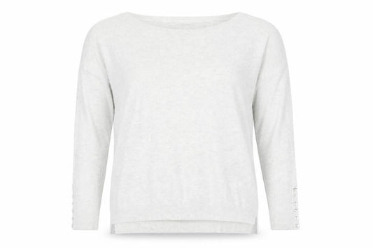 Zara Women Grey Knit Pullover Jumper Small Boat Neck Long Sleeve