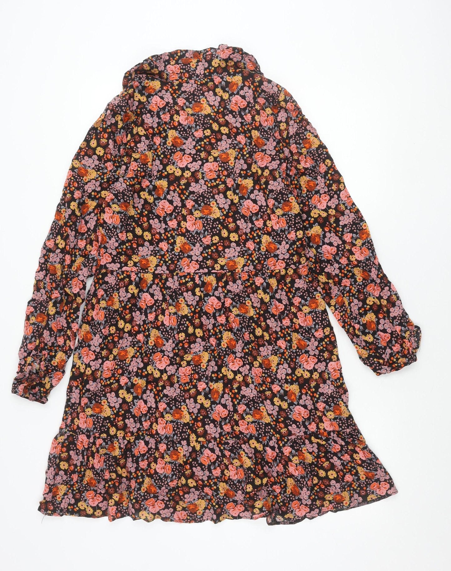 George Women’s Multicoloured Floral Shift Dress Size 10 Long Sleeve